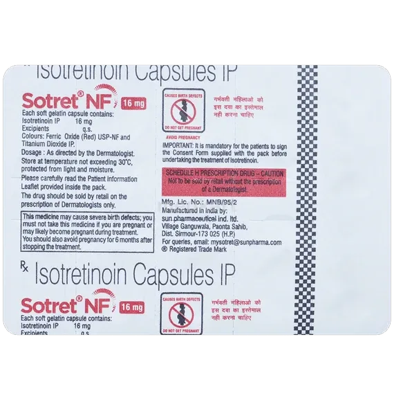 sotret nf 16mg capsule 10's